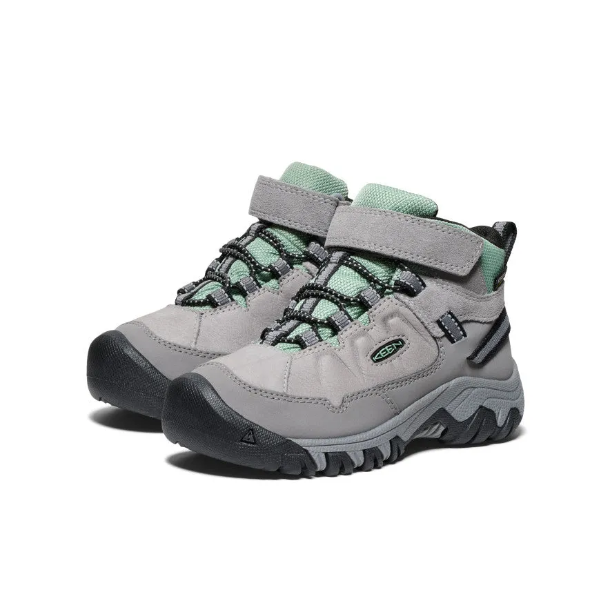 Keen Little Kids' Targhee IV Waterproof Hiking Boot  |  Alloy/Granite Green
