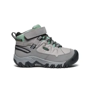 Keen Little Kids' Targhee IV Waterproof Hiking Boot  |  Alloy/Granite Green