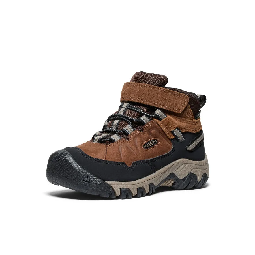 Keen Little Kids' Targhee IV Waterproof Hiking Boot  |  Bison/Brindle