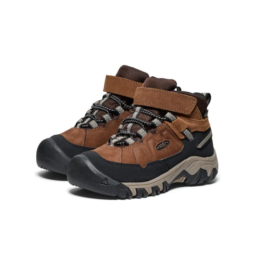 Keen Little Kids' Targhee IV Waterproof Hiking Boot  |  Bison/Brindle
