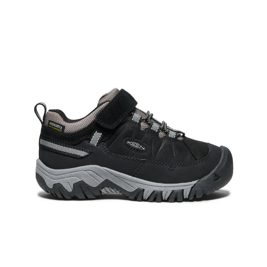 Keen Little Kids' Targhee IV Waterproof Hiking Shoe  |  Black/Steel Grey