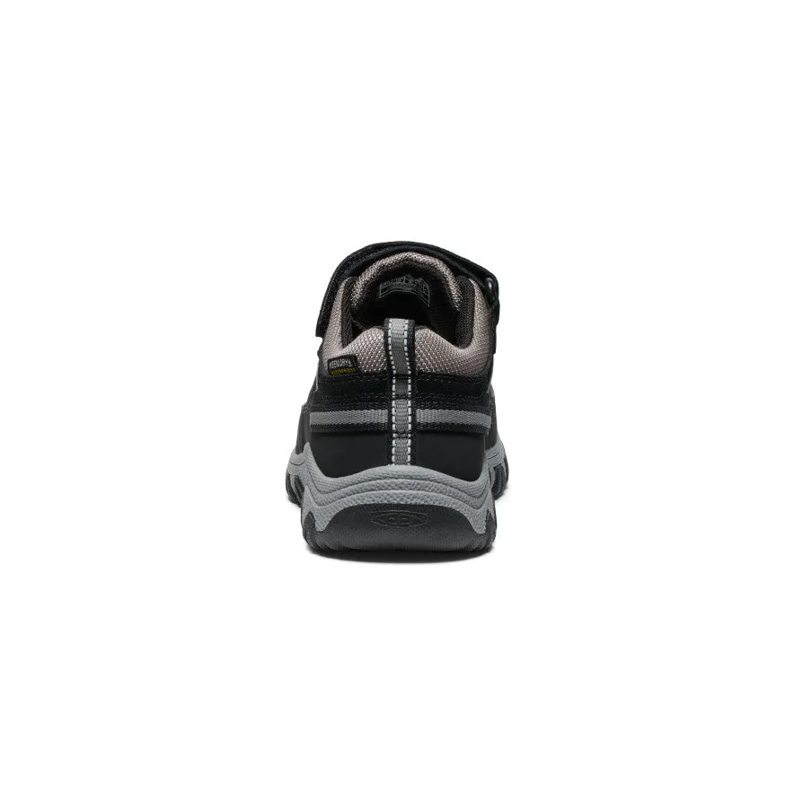 Keen Little Kids' Targhee IV Waterproof Hiking Shoe  |  Black/Steel Grey
