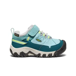 Keen Little Kids' Targhee IV Waterproof Hiking Shoe  |  Reef Waters/Daiquiri Green