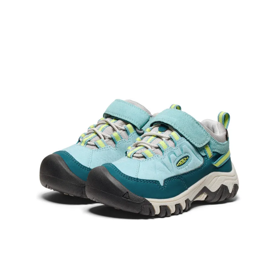 Keen Little Kids' Targhee IV Waterproof Hiking Shoe  |  Reef Waters/Daiquiri Green