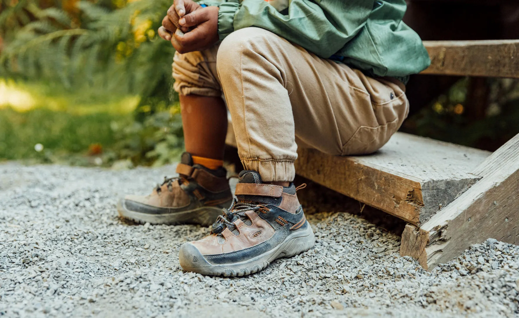 Keen Little Kids' Targhee Waterproof Boot  |  Steel Grey/Porcelain