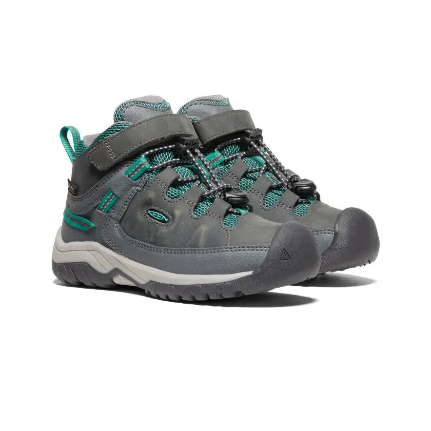 Keen Little Kids' Targhee Waterproof Boot  |  Steel Grey/Porcelain