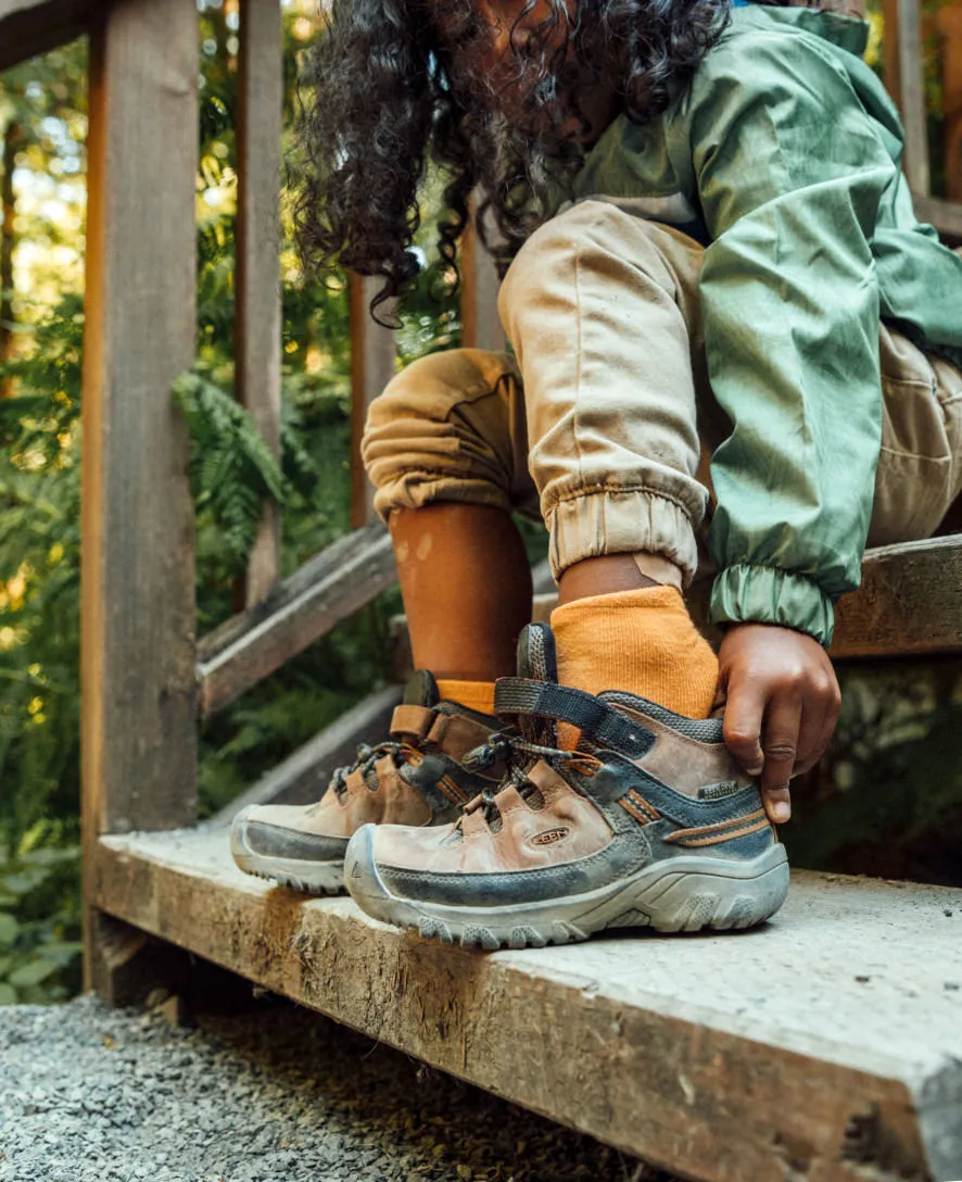Keen Little Kids' Targhee Waterproof Boot  |  Steel Grey/Porcelain