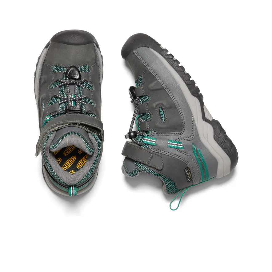 Keen Little Kids' Targhee Waterproof Boot  |  Steel Grey/Porcelain