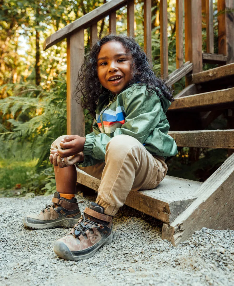 Keen Little Kids' Targhee Waterproof Boot  |  Steel Grey/Porcelain