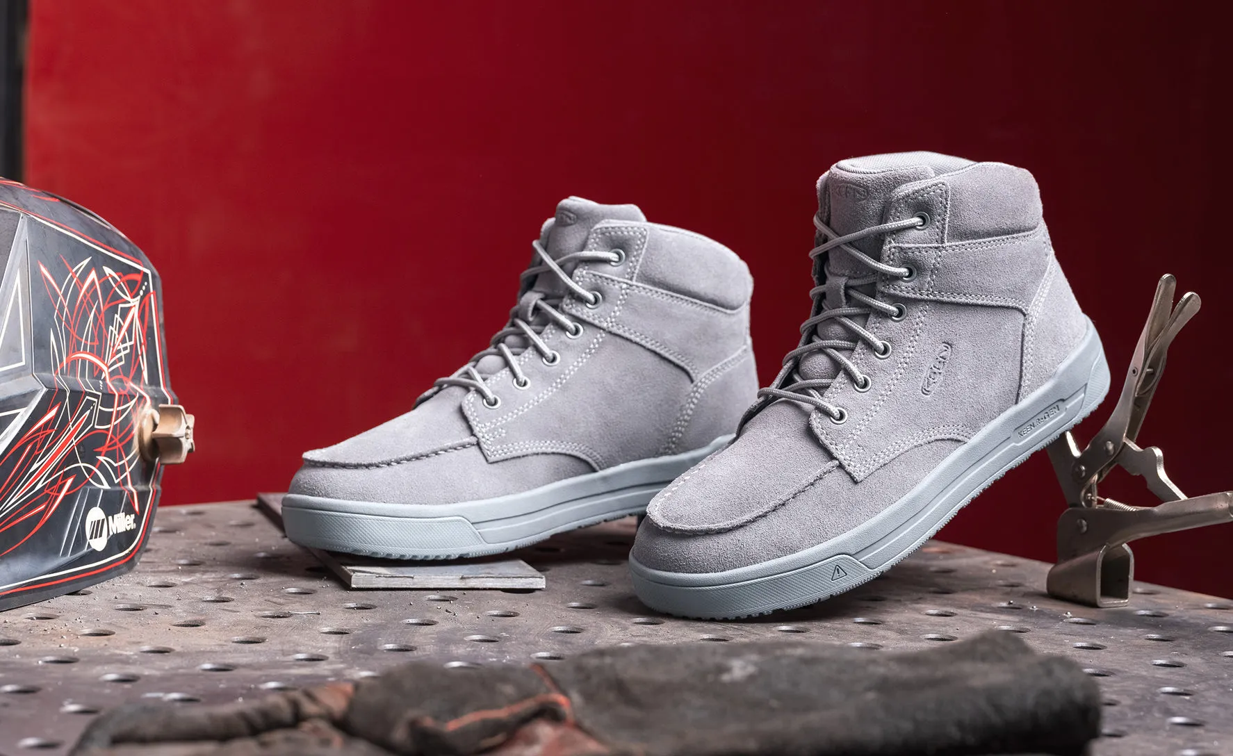 Keen Men's Gibson Boot (Soft Toe)  |  Steel Grey/Steel Grey