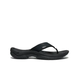 Keen Men's Kona Leather Flip-Flop  |  Black/Steel Grey