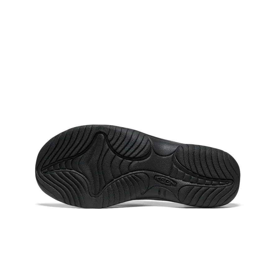 Keen Men's Kona Leather Flip-Flop  |  Black/Steel Grey