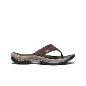 Keen Men's Kona Leather Flip-Flop  |  Java/Dark Earth