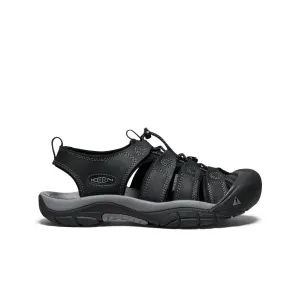 Keen Men's Newport Leather Sandal  |  Black/Steel Grey