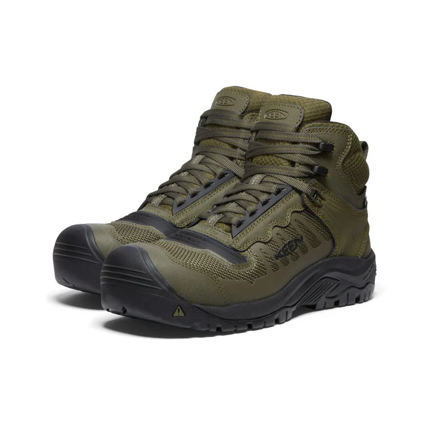 Keen Men's Reno Mid Waterproof (Carbon Toe)  |  Dark Olive/Black