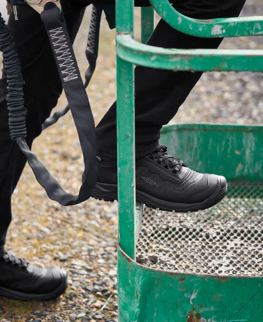 Keen Men's Reno Waterproof Mid (Soft Toe)  |  Black/Black