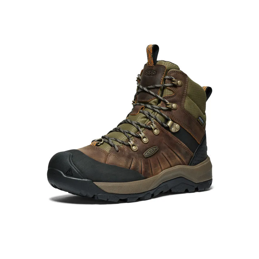 Keen Men's Revel IV Polar Waterproof Boot  |  Bison/Orange Pepper