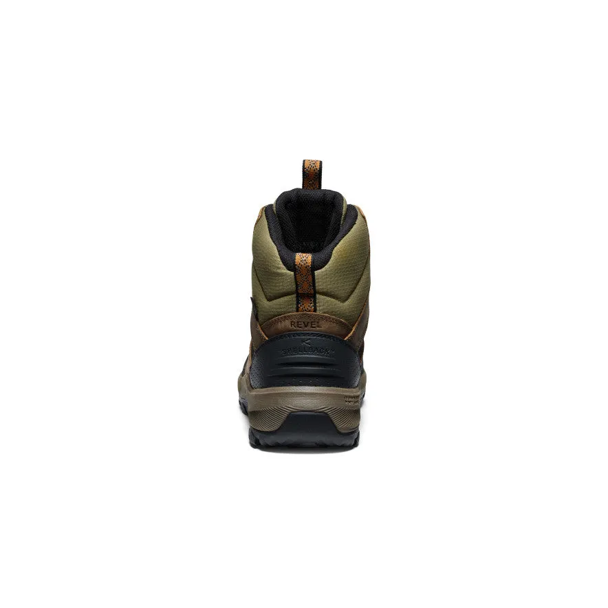 Keen Men's Revel IV Polar Waterproof Boot  |  Bison/Orange Pepper