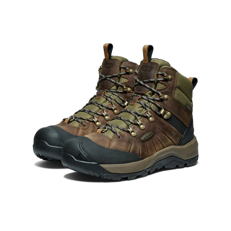 Keen Men's Revel IV Polar Waterproof Boot  |  Bison/Orange Pepper