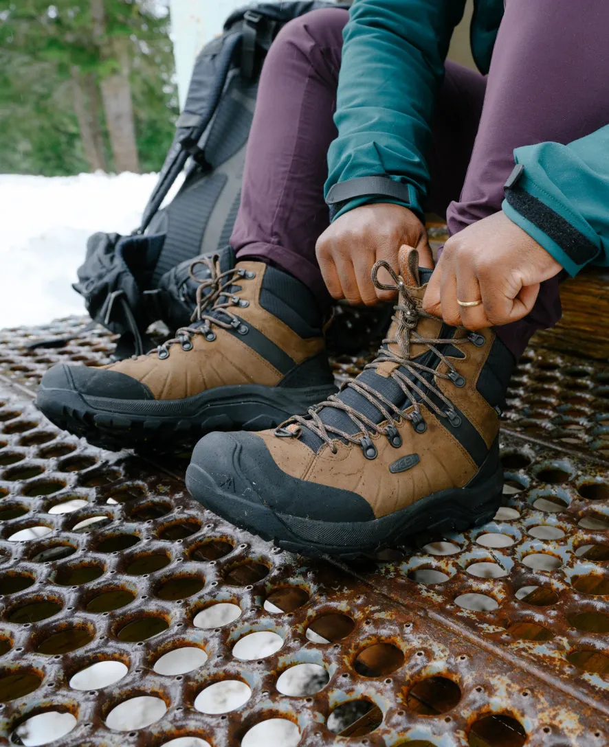 Keen Men's Revel IV Polar Waterproof Boot  |  Bison/Orange Pepper