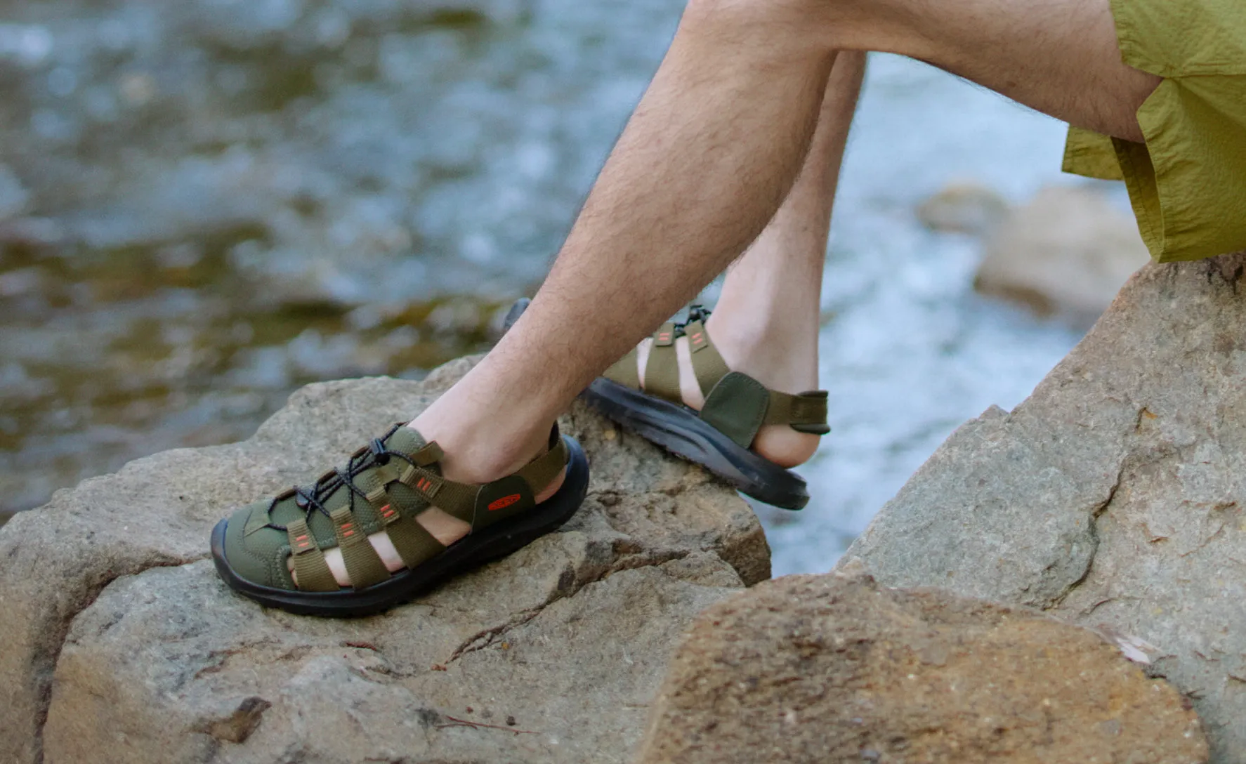 Keen Men's Seanik H2 Sandal  |  Naval Academy/Gold Flame