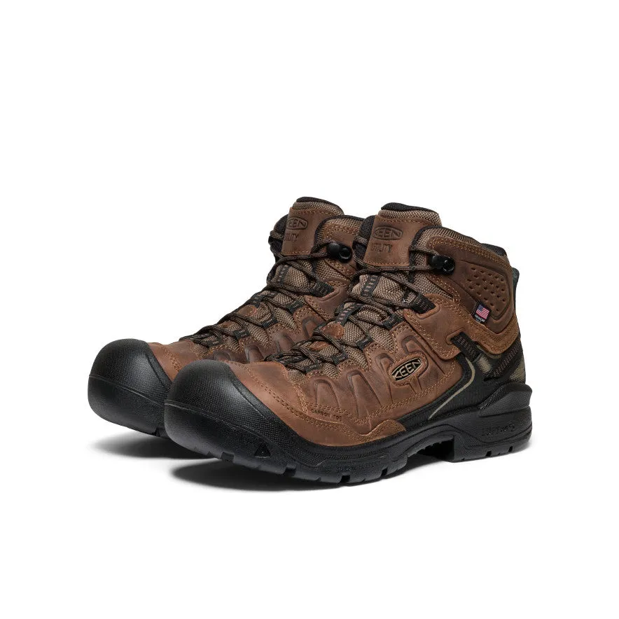 Keen Men's Targhee IV Waterproof Work Boot (Carbon Toe)  |  Dark Earth/Black