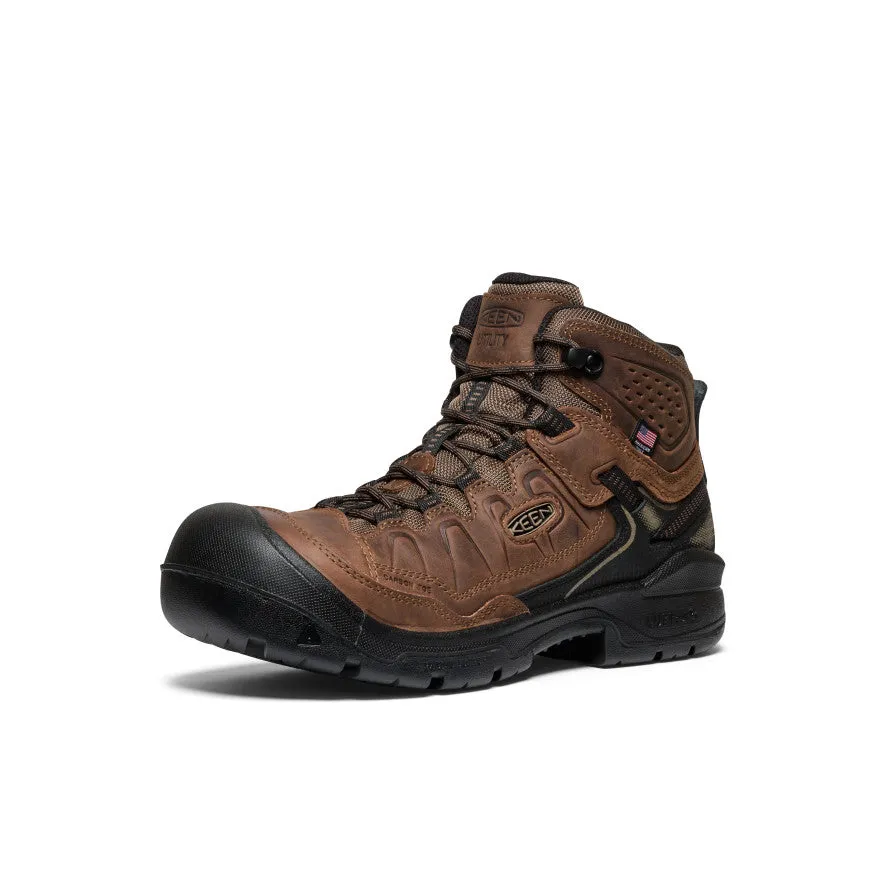Keen Men's Targhee IV Waterproof Work Boot (Carbon Toe)  |  Dark Earth/Black