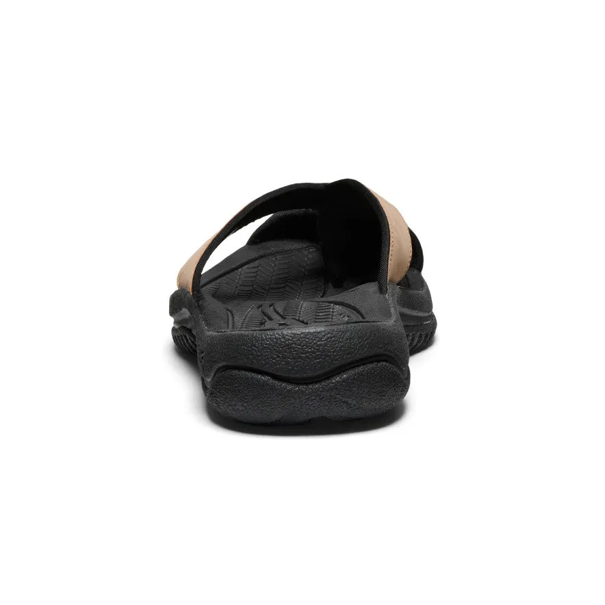 Keen Men's Waimea Leather Flip-Flop  |  Cornstalk/Black