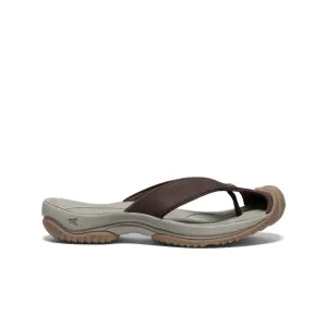 Keen Men's Waimea Leather Flip-Flop  |  Java/Plaza Taupe
