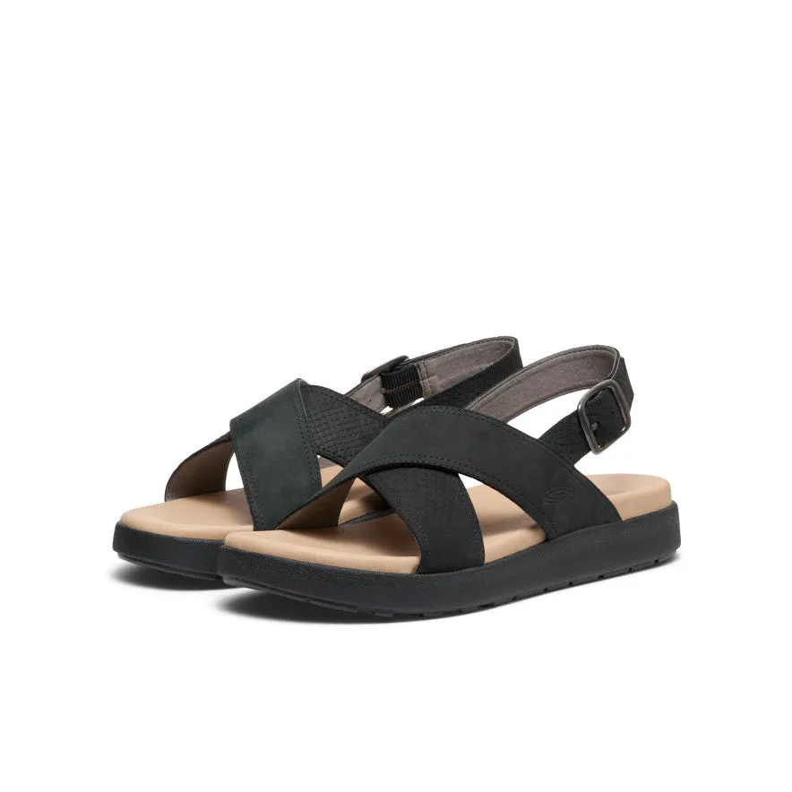 Keen Women's Elle Luxe Cross Strap Sandal  |  Black/Black