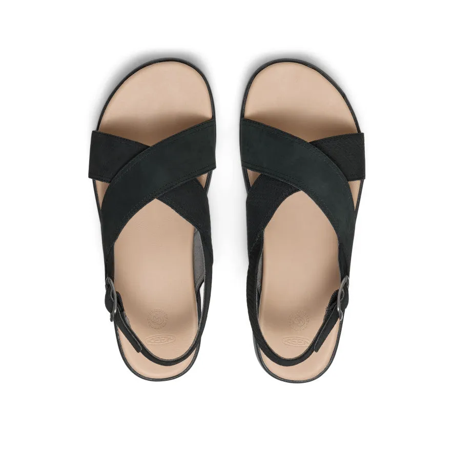 Keen Women's Elle Luxe Cross Strap Sandal  |  Black/Black