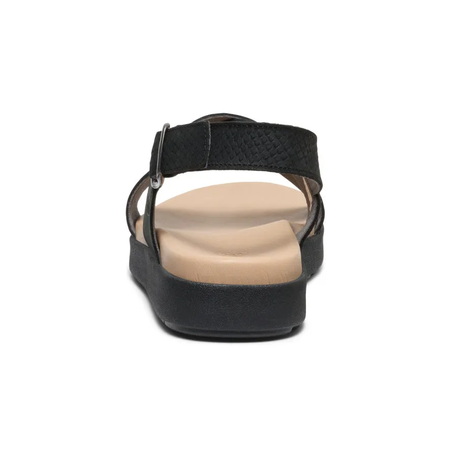 Keen Women's Elle Luxe Cross Strap Sandal  |  Black/Black