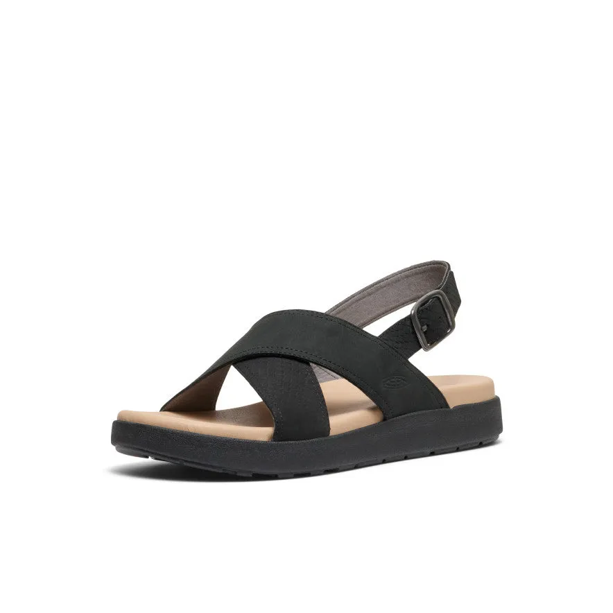 Keen Women's Elle Luxe Cross Strap Sandal  |  Black/Black