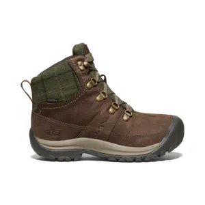 Keen Women's Kaci III Winter Waterproof Boot  |  Dark Earth/Green Plaid