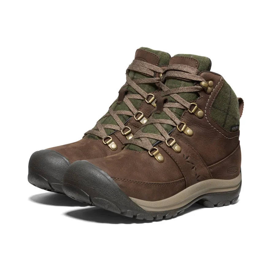 Keen Women's Kaci III Winter Waterproof Boot  |  Dark Earth/Green Plaid