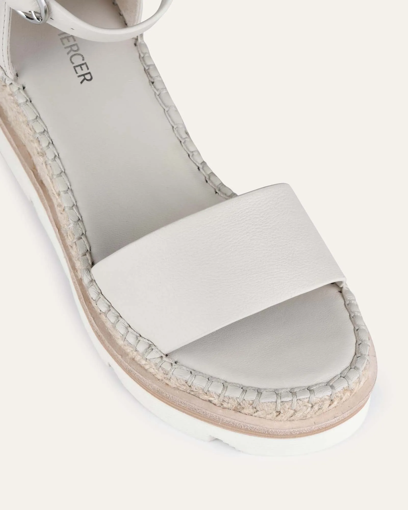 KELLY MID HEEL WEDGES BONE LEATHER Jo Mercer