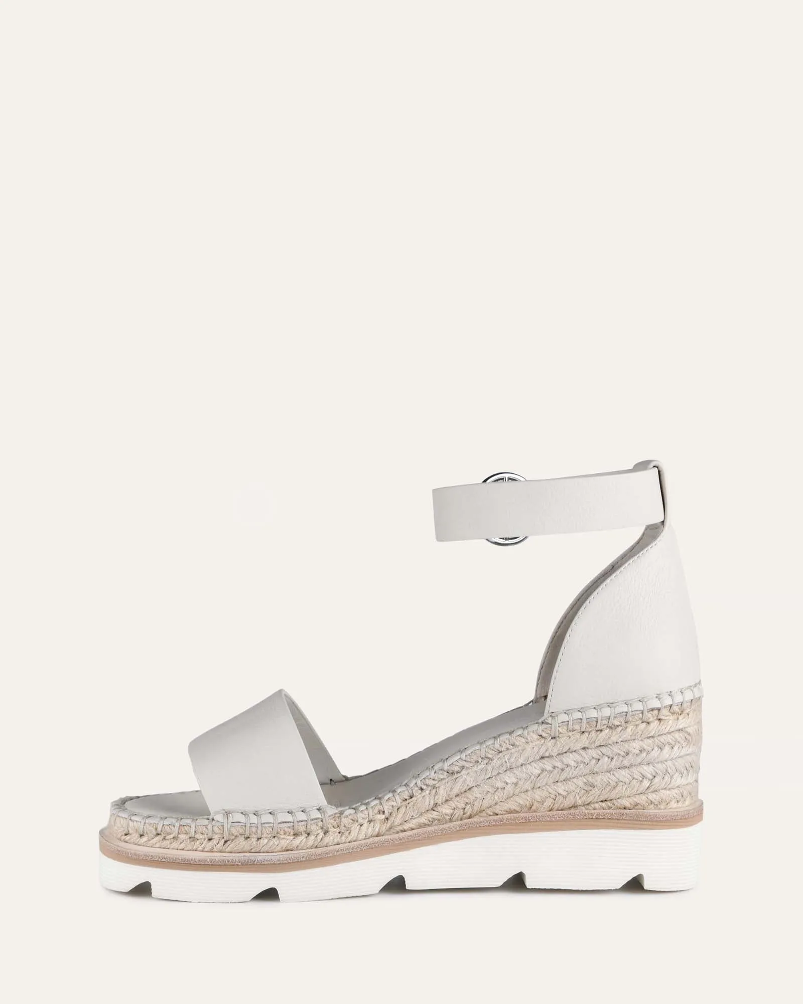 KELLY MID HEEL WEDGES BONE LEATHER Jo Mercer