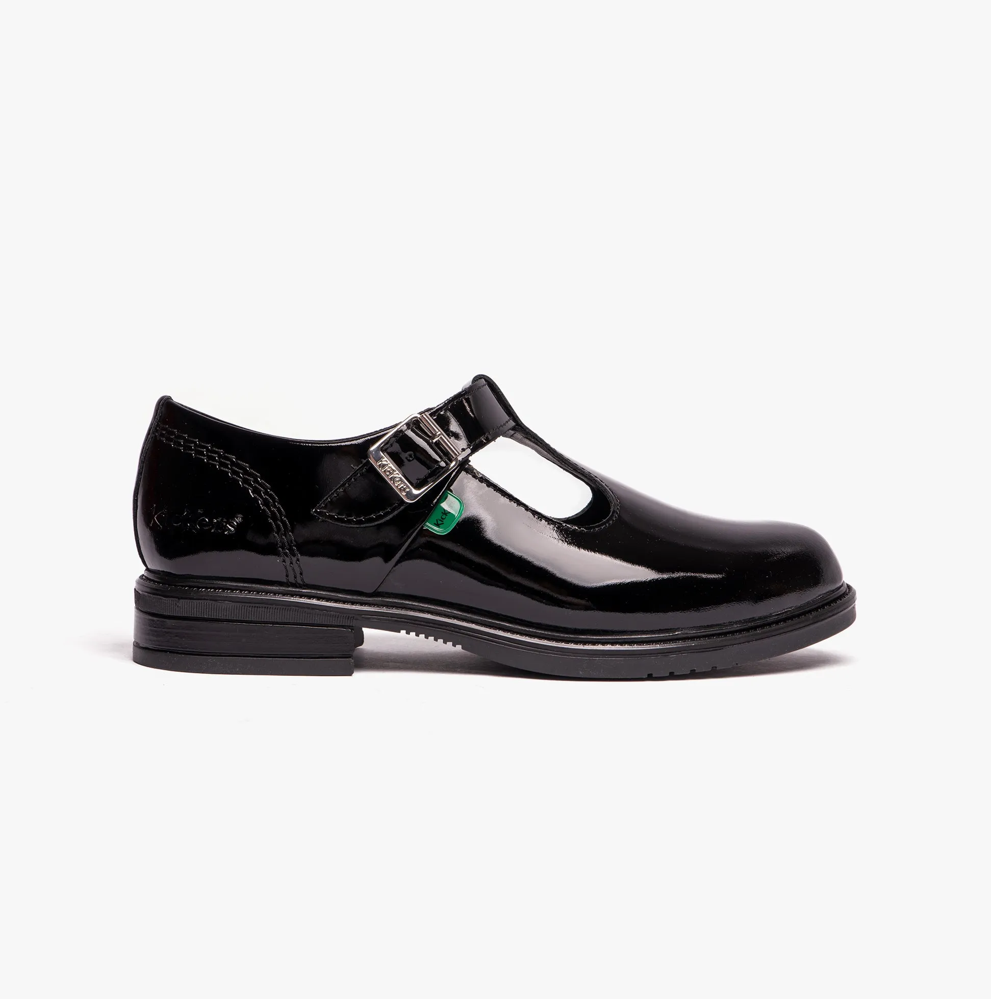 Kickers LACH T-BAR PATL JF Youth Womens School Shoes Black