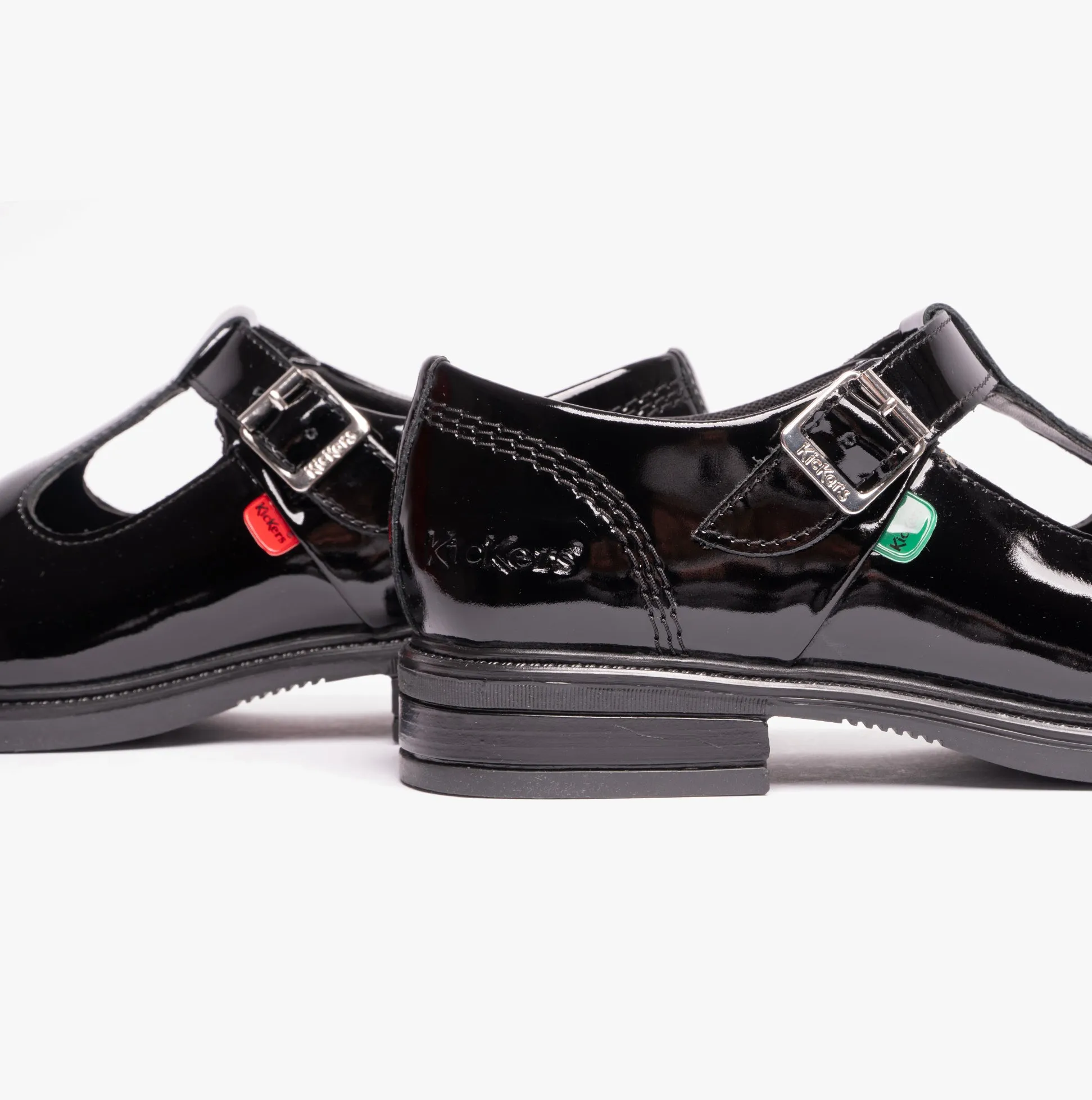 Kickers LACH T-BAR PATL JF Youth Womens School Shoes Black