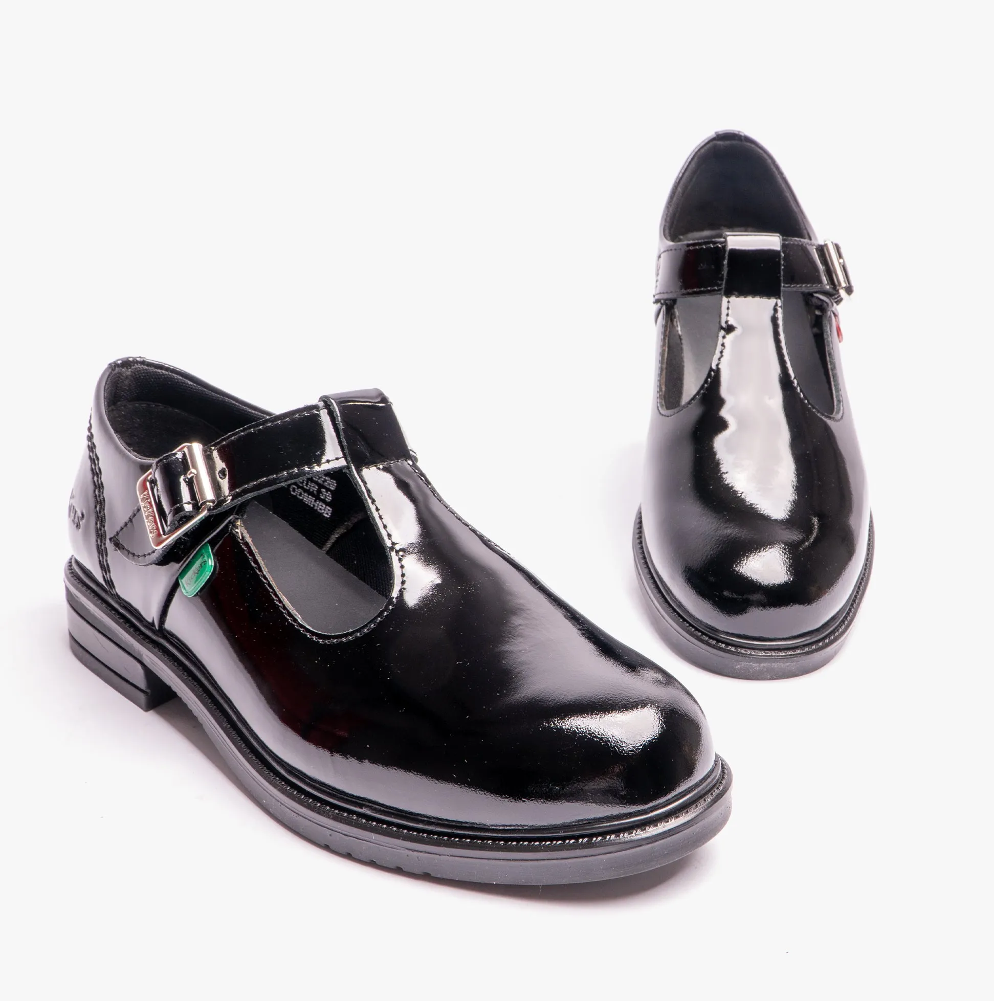 Kickers LACH T-BAR PATL JF Youth Womens School Shoes Black