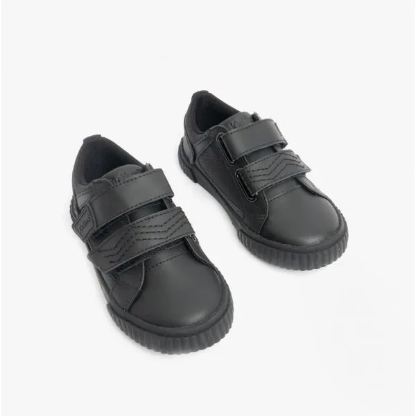 Kickers TOVNI TWIN FLEX Boys Leather School Shoes Black