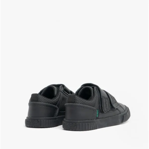 Kickers TOVNI TWIN FLEX Boys Leather School Shoes Black