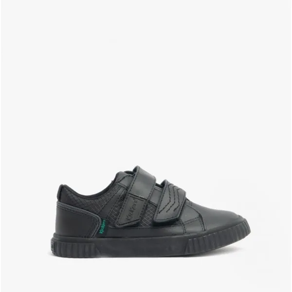 Kickers TOVNI TWIN FLEX Boys Leather School Shoes Black