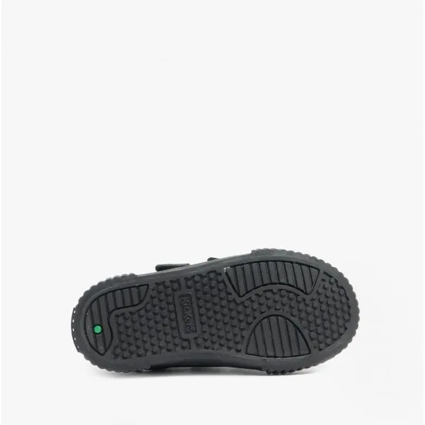 Kickers TOVNI TWIN FLEX Boys Leather School Shoes Black