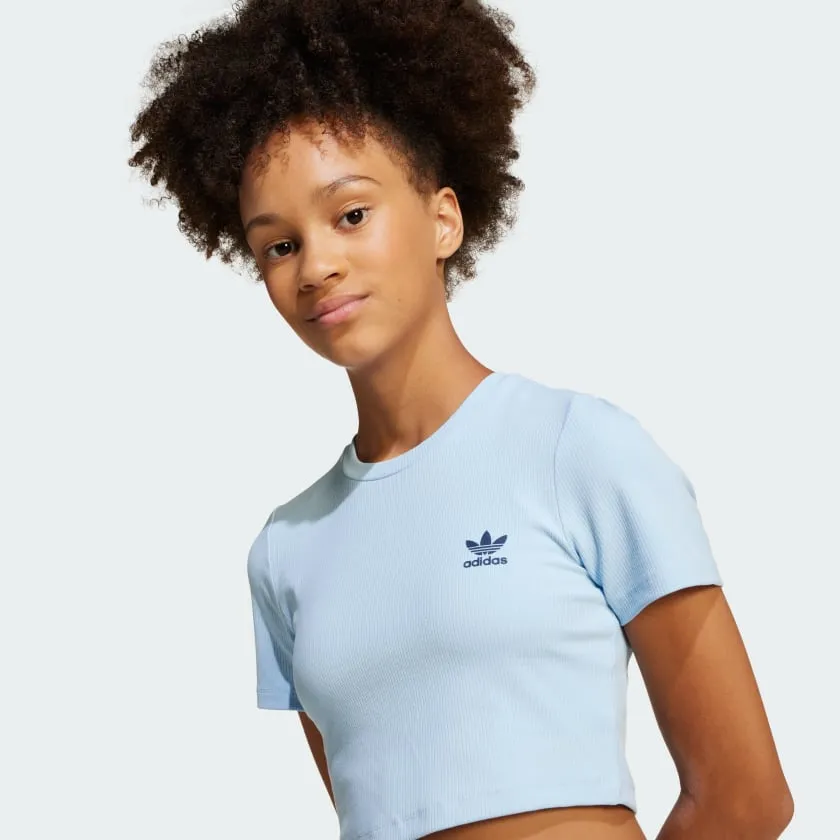 Kids' adidas Ribbed Crop Tee Kids