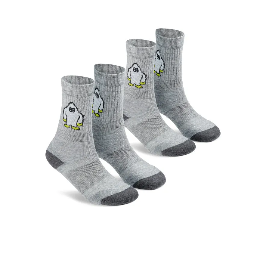 Kids' Comfy Crew Socks 2-Pack  |  Gray Yeti Print KEEN