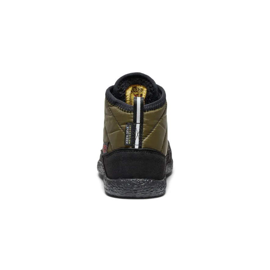 Little Kids' Howser II Waterproof Chukka  |  Dark Olive/Gold Flame KEEN