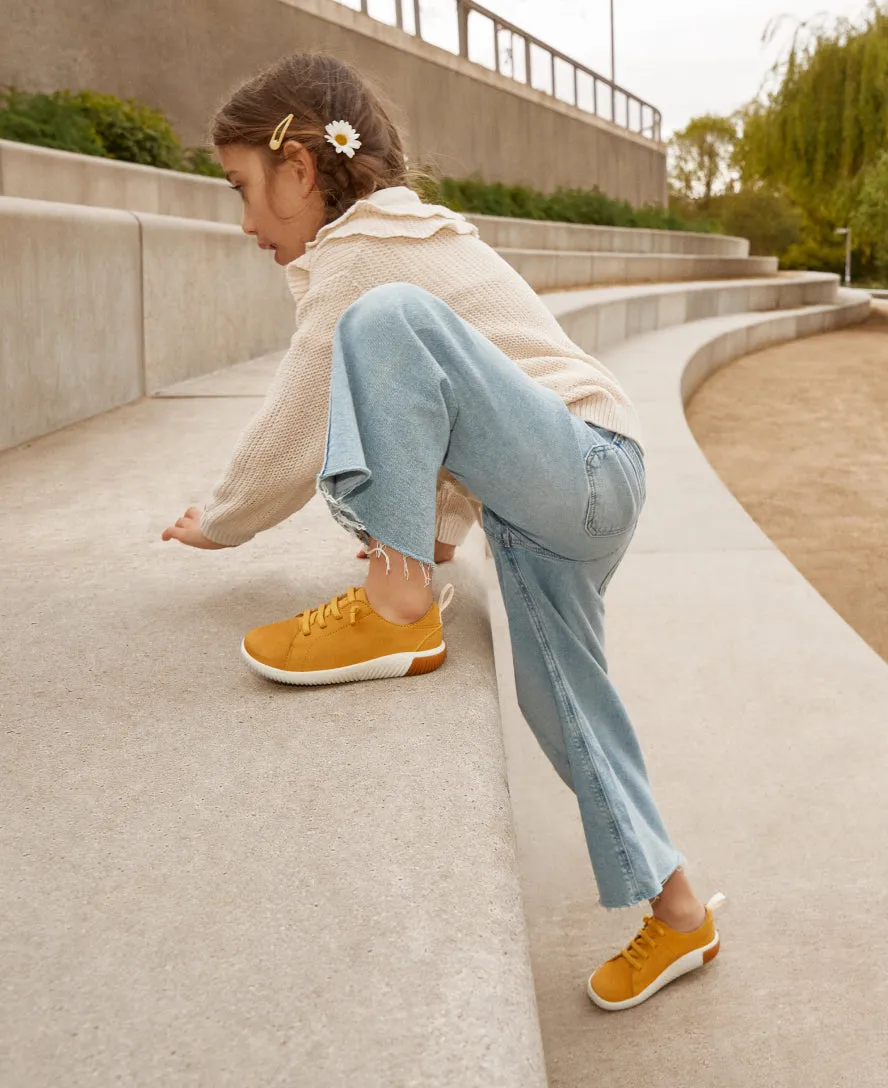 Little Kids' KNX Leather Sneaker  |  Daffodil/Star White KEEN