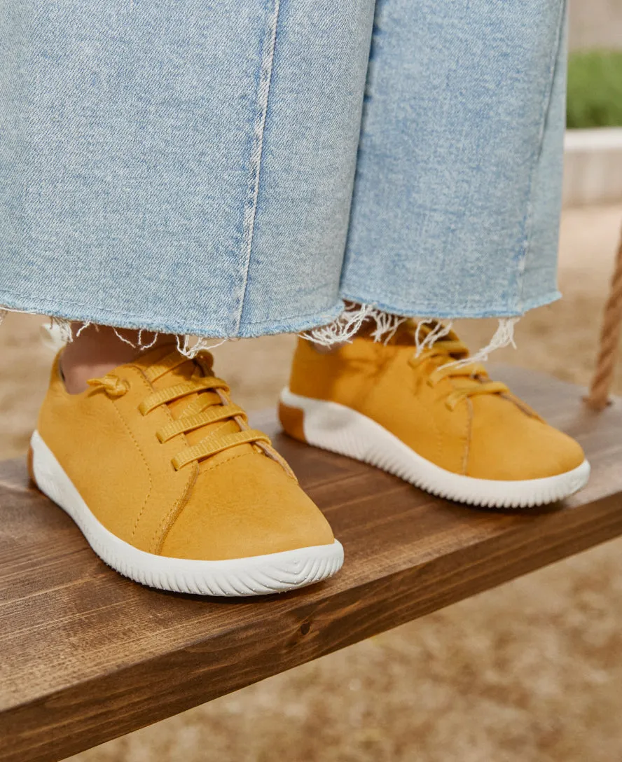 Little Kids' KNX Leather Sneaker  |  Daffodil/Star White KEEN
