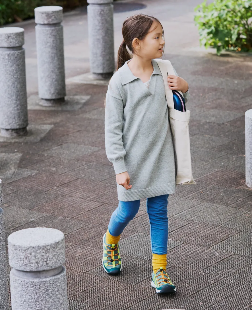 Little Kids' Motozoa Sneaker  |  Sea Moss/Scarlet Ibis KEEN